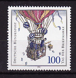 Германия, 1992, День почтовой марки, Воздушный шар, 1 марка