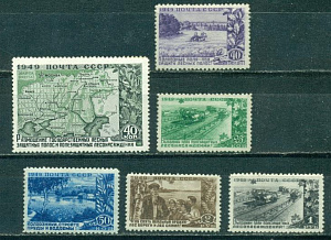 СССР, 1949, № 1443-1448, Лесонасаждения, 6 марок ** MNH