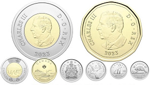 Канада, 2023, Первый набор монет с Королём Карлом III, 6 монет