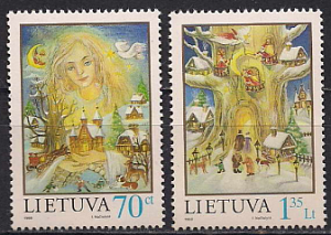 Литва, 1998, Рождество и Новый год, 2 марки