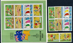 Ниуэ, Олимпиада 1980, 8 марок+блок
