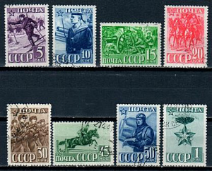 СССР, 1941, №787-94, Красная армия, серия из 8-ми марок, (.)