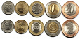 Ангола, 2012-2015, набор 5 монет,биметалл-миниатюра