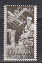 Сахара Испанская, 1961, Бедуин на Верблюде, Самолет, 1 марка-миниатюра