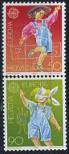 Швейцария, 1989, Европа, Дети, 2 марки Швейцария, 1989, Европа, Дети, 2 марки
