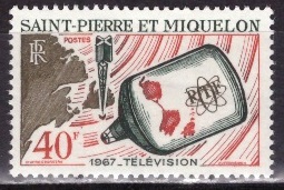 Сен Пьер и Микелон, 1967, Телевидение, 1 марка, 11 Евро