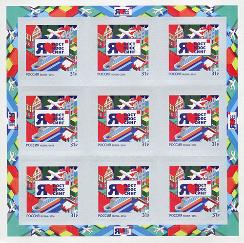 Россия, 2016, Посткроссинг, лист самоклеек Россия, 2016, Посткроссинг, лист самоклеек