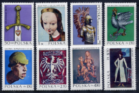Польша, 1973, Экспонаты музеев Польши, 8 марок