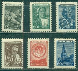 СССР, 1949, №1379-84, Большой размер...