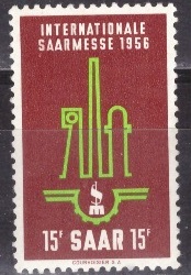 Саар, 1956, Международная ярмарка, 1 марка Саар, 1956, Международная ярмарка, 1 марка