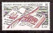 Сан-Пьер и Микелон, Парусник, 450 лет Открытия Острова, 1986, 1 марка