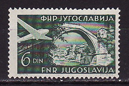 Югославия, 1951, Авиапочта, Надпечатка, Ярмарка, Загреб, 1 марка