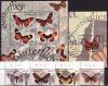Лесото, 2004, Бабочки, 4 марки, лист, блок