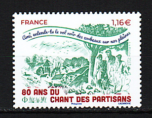 Франция, 2023, Песни партизан, 1 марка