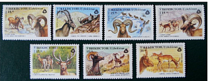 Узбекистан, 1996,Фауна, Джейран,7 марок