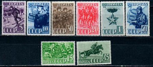 СССР, 1941, №787-94, Красная армия, лин 12,5, серия из 8 марок