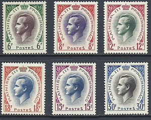 Монако,1955, Принц Луи Ранье III, 6 марок