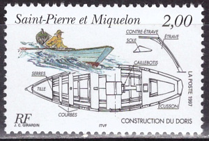 Сан-Пьер и Микелон, Лодка, 1997, 1 марка