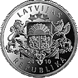 Латвия,  2010,  Подковы, 1 лат, две монеты-миниатюра