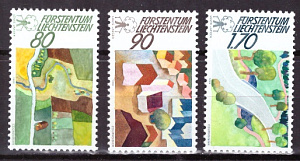 Лихтенштейн, 1988, Природа в Живописи, 3 марки
