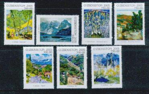 Узбекистан, Национальная Живопись, 2005, 7 марок