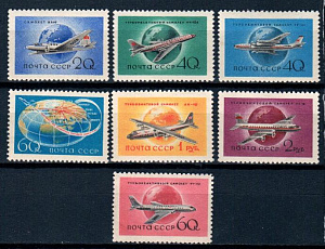 СССР, 1958, №2189-95, Самолеты*, серия из 7-ми марок...