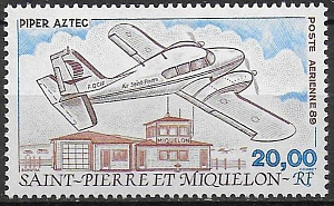 Сан-Пьер и Микелон, Самолёт, 1989, 1 марка, 10 Евро