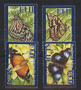 Фиджи, Бабочки, 2007, 4 марки