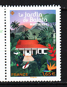 Франция, 2022, Ботанический сад, Мартиника, 1 марка Франция, 2022, Ботанический сад, Мартиника, 1 марка