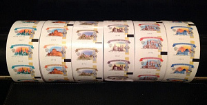 Россия, 2015, Кремли, 6 полных роллов по 500 марок (С аннулятами!)-500 серий!