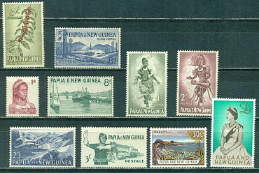 Папуа-Новая Гвинея, 1952-1961, Стандарт, Ландшафты, 10 марок, 65 евро