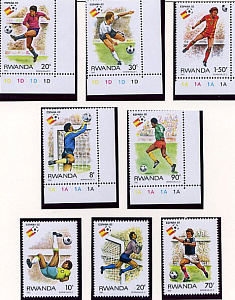 Руанда, 1982, ЧМ 1982, 8 марок, без полей