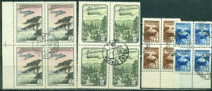 СССР, 1955, №1800, 1814-16, Авиапочта, серия из 4 квартблков, (.)