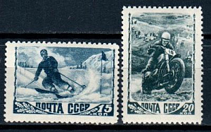 СССР, 1948, № 1243-44,  Спорт в СССР*, 2 марки...