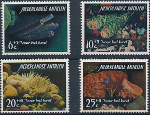 Антиллы Нидерландские, 1965, Кораллы, 4 марки