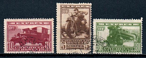 СССР 1932, №387-89, Спешная почта, серия из 3-х марок, (.)...