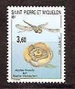 Сан-Пьер и Микелон, Стрекоза, Роза, 1992, 1 марка-миниатюра