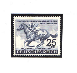 Рейх №814 Скачки в Гамбурге 1 марка Рейх №814 Скачки в Гамбурге 1 марка