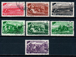 СССР, 1948, №1273-79, За досрочное выполнение плана по с/х, серия из 7-ми марок, (.)...